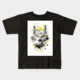 Owl with orange eyes Kids T-Shirt